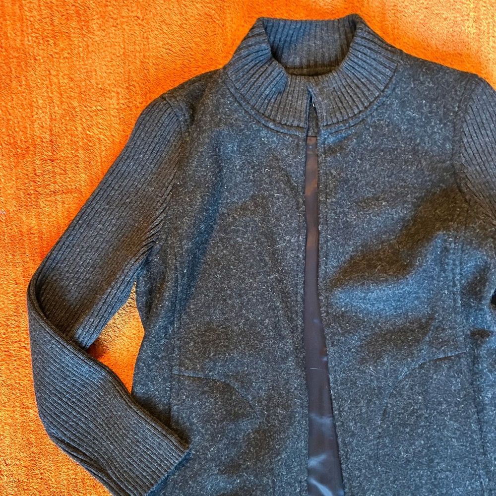 Eileen Fisher 3/4 length sweater sleeve coat